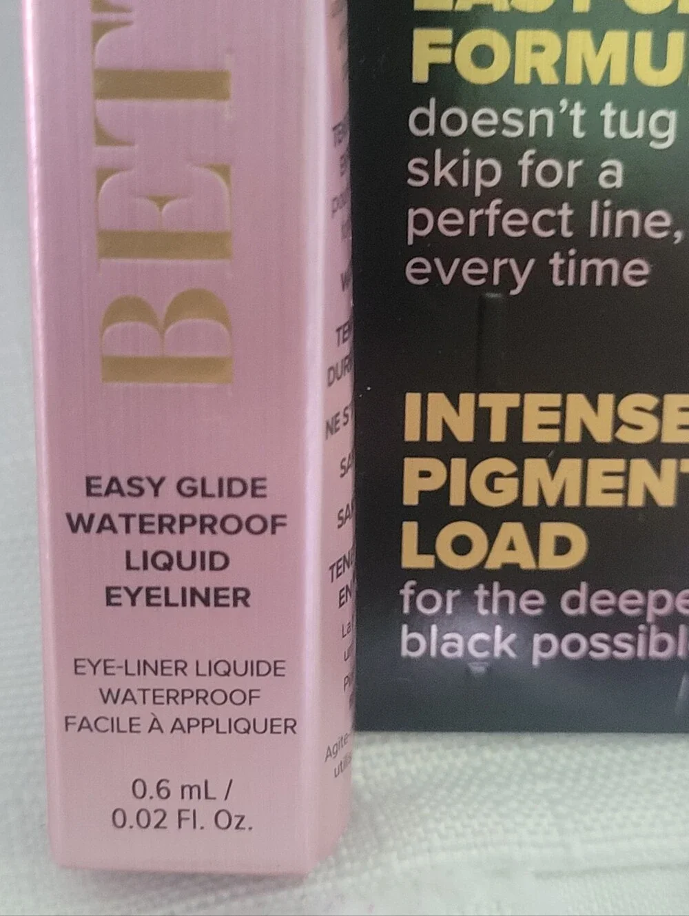 Two Faced Brand Easy Glide Waterproof Liquid Eyeliner — Black- New